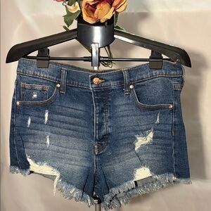 Celebrity Pink Distressed Denim Cutoff Shorts - Blue